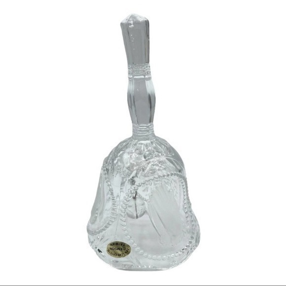 Crystal Glass - Bell Prayer Hands | Sz. 5" x 2.5" | Vintage Home Decor - Picture 9 of 10